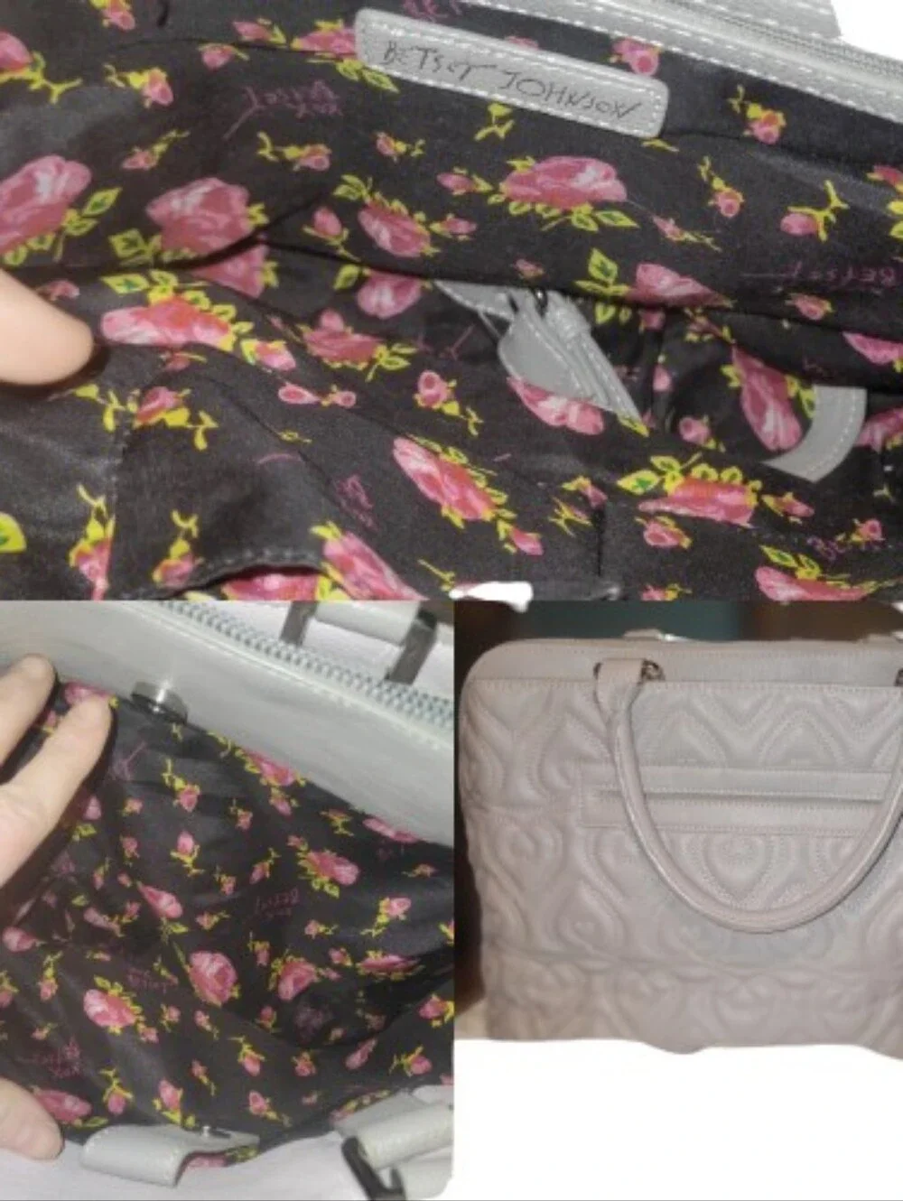 Quilted Gray Women’s Tote Bag - Classic Stylish Carryall